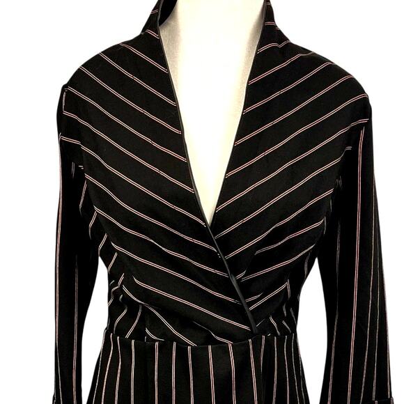 BCB Generation Womens Mini Dress Tunic Size Medium Black with Red Striping - Picture 2 of 8